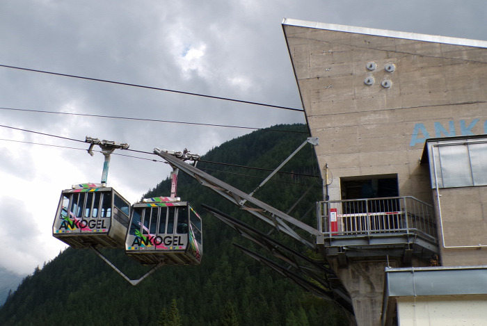 Ausztria Karintia Mölltal Ankogel felvonó nagy-kabinos felvonó Mallnitz