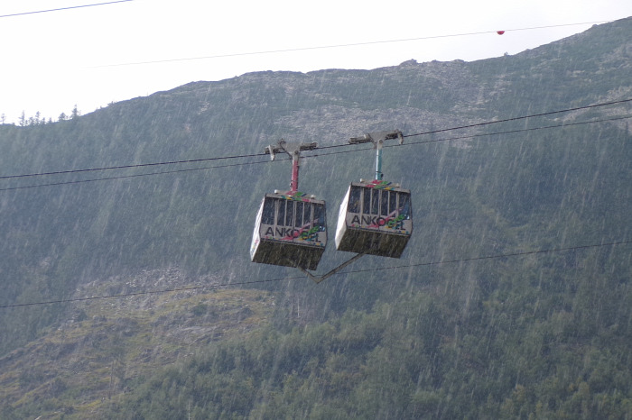 Ausztria Karintia Mölltal Ankogel felvonó nagy-kabinos felvonó Mallnitz