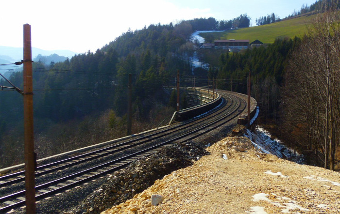 Ausztria Alsó-Ausztria Semmering vonat Semmeringbahn