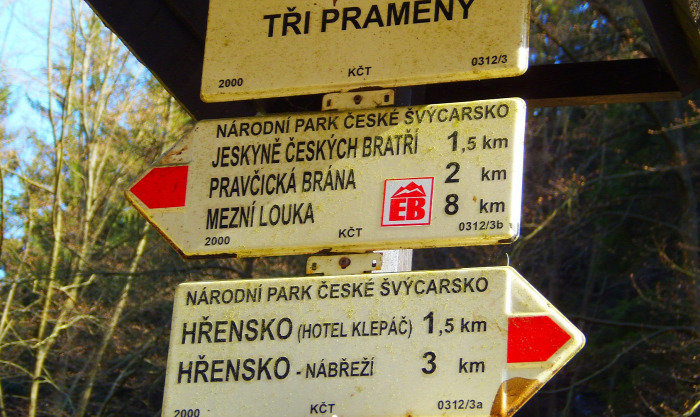 Csehország túraút Cseh-Svájc Hrensko