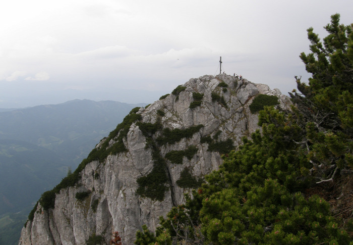 Ausztria Stájerország Mixnitz hegy Medveszurdok csúcskereszt