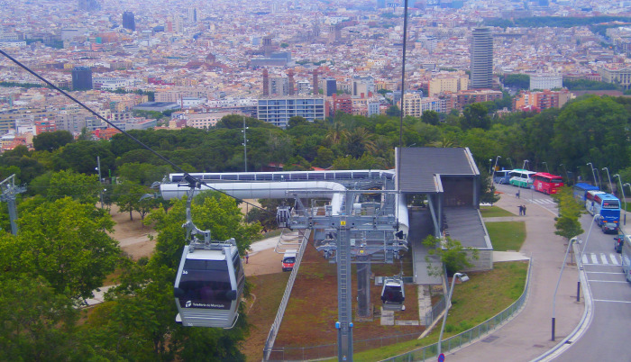 Spanyolország Barcelona kis-kabinos felvonó