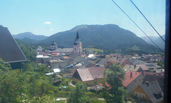 Ausztria Mariazell hegy nagy-kabinos felvonó