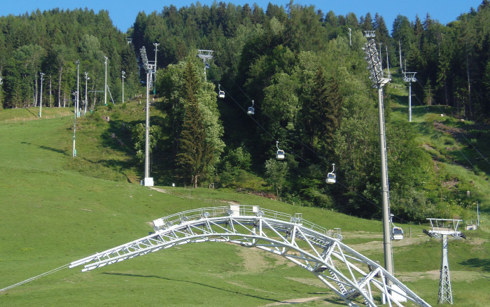 Ausztria Stájerország Schladming Planai kis-kabinos felvonó hegy