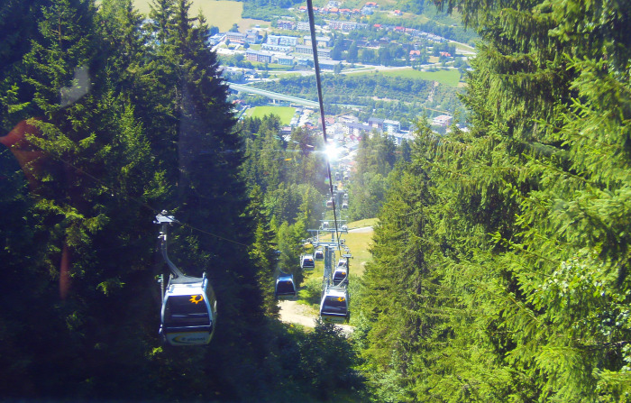 Ausztria Stájerország Schladming Planai kis-kabinos felvonó hegy