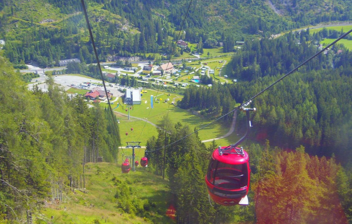 Ausztria Salzburg tartomány hegy kis-kabinos felvonó Mauterndorf Grosseckbahn