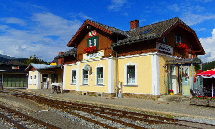 Ausztria Stájerország vonat vasút Murau Kreischberg