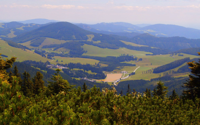 Ausztria Stájerország hegy csúcskereszt Medveszurdok Teichalm túraút