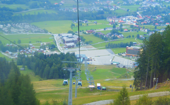 Ausztria Stájerország Murau hegy Kreischberg kis-kabinos felvonó