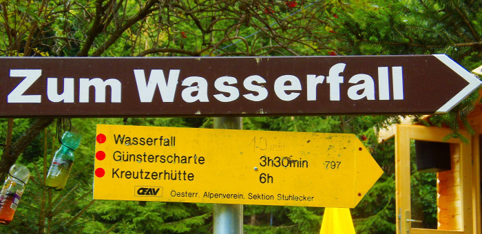 Ausztria Stájerország Murau vízesések Günstner vízesés