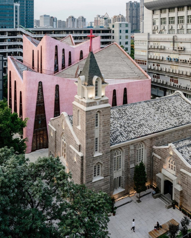 építészet templom Dirk U. Moench INUCE Kína Fuzhou Huaxiang Christian Centre India