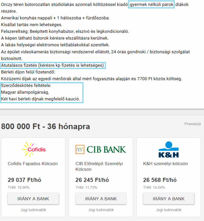 albérletpiac albérlet gyors kölcsön személyi kölcsön Magyarország Ingatlanműhely