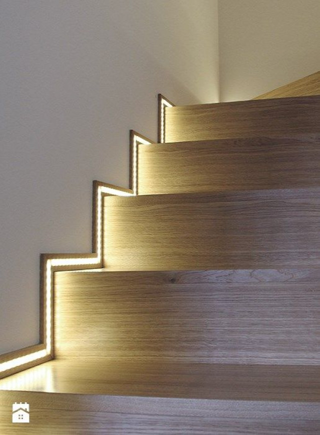 okos világítás otthon design lakberendezés lépcső világítás