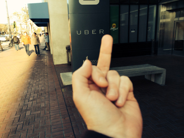 Uber sharing economy tiltás