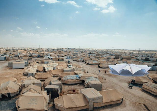 menekült menekültválság épület sátor lakás elhelyezés építészet terv
