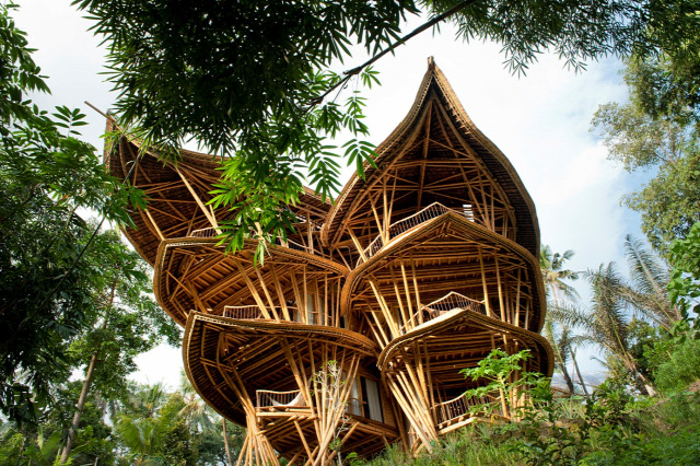 bambusz ház építészet építőanyag