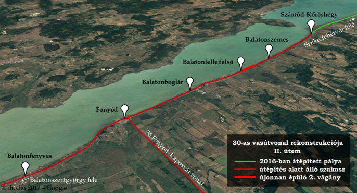 vasút NIF beszerzés felújítás Balaton NFM EU