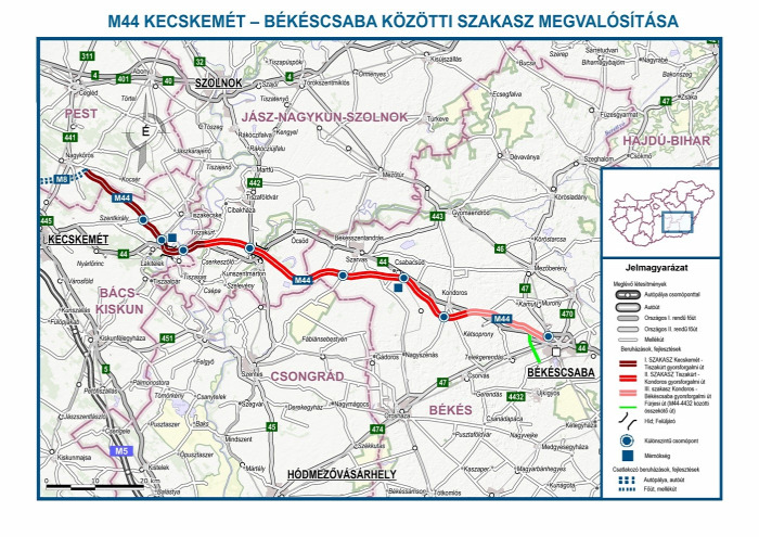 M44 közút beszerzés útépítés NIF Uvaterv híd Tisza autóút gyorsforgalmi