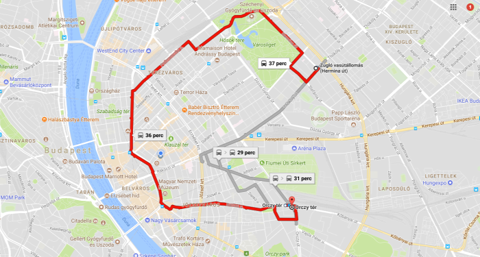 Budapest közút utastájékoztatás menetrend troli térkép