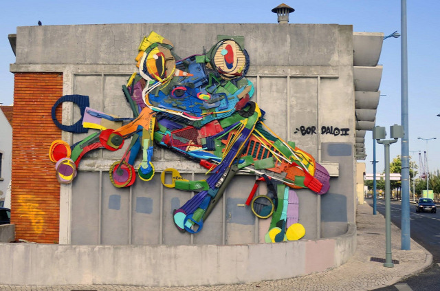 utcai művészet szobor szemét szemét szobor érdekes street art