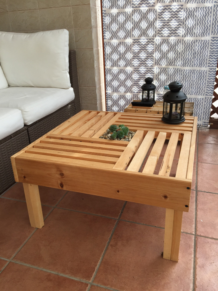 asztal fa kert terasz DIY