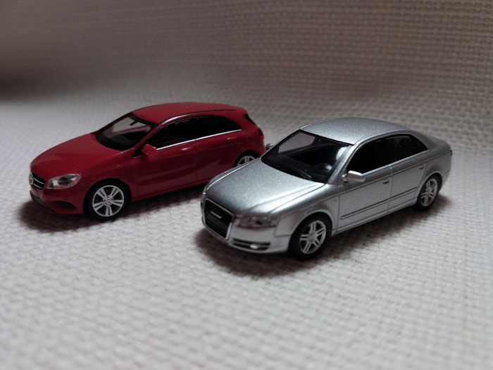 busch herpa audi mercedes-benz audi a4 mercedes-benz a klasse neckarsulm stuttgart németország germany egyéb