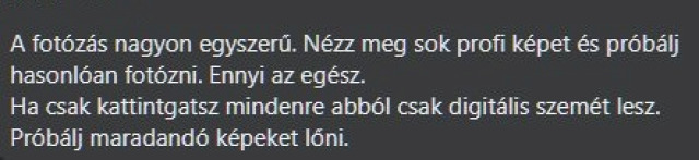 fotózás kritika vélemény konstruktív destruktív reakció kezelés trollkodás inspiráció tanácsok