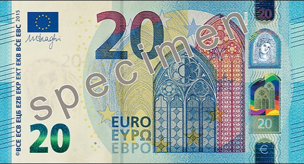 Az új 20 eurós - Forrás: Európai Központi Bank