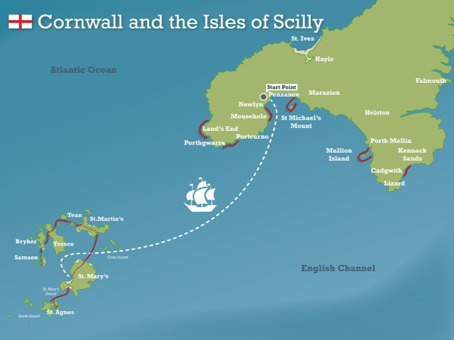 Britannia Arthur legenda Tristan Isolda elsüllyedt város Cornwall