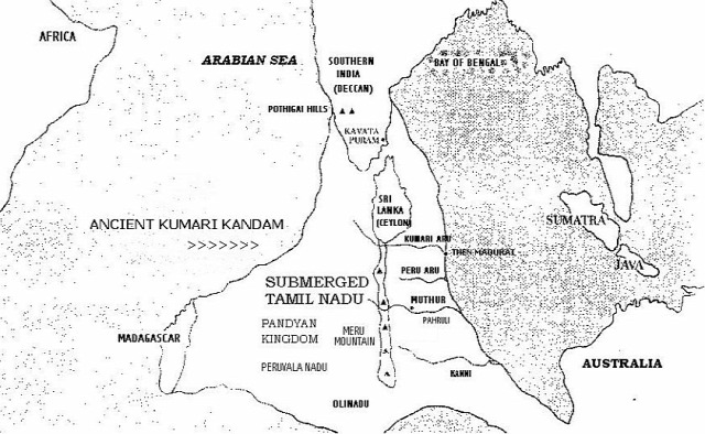 Kumari Kandam Lemúria tamil purana elveszett kontinens régészet India Srí Lanka