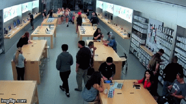 Apple store  bolt lopás rablás