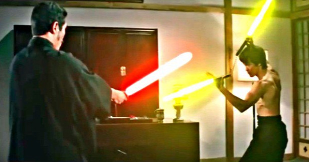 Bruce Lee Star Wars SW fénykard nuncsaku