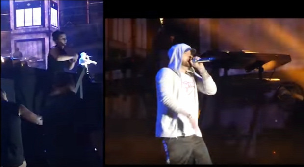 Eminem koncert rap jeltolmács