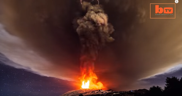 Etna vulkán kitörés